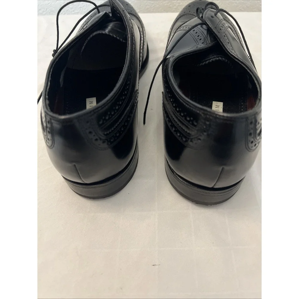 Florsheim Black Wing Brogue Tip Oxfords Dress Shoes‎ Mens US 13D Leather Wedding